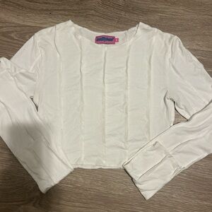 Edikted Cream Long Sleeve Crop Top